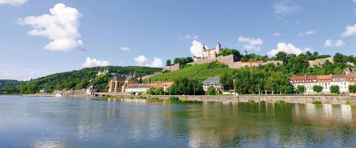 The riverside city of Würzburg, Germany